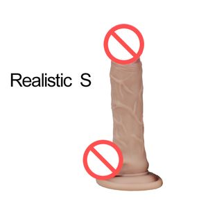 yapay penis penis cildi toptan satış-Cilt hissi Kadın Kadın Mastürbasyon Cock için gerçekçi Penis Süper Huge Big Dildo ile Emiş Kupası Seks Oyuncakları