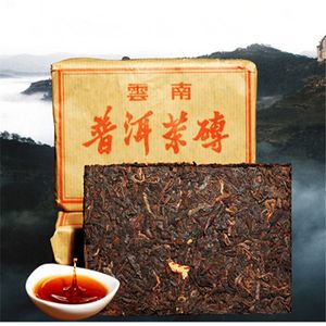 tee-förderung großhandel-Promotion g Yunnan Traditionelle Dull rot Puer Teeziegel Reife Pu Er Tee Bio Natural Black Pu er Tee Brick Alter Baum Gekochte Puer