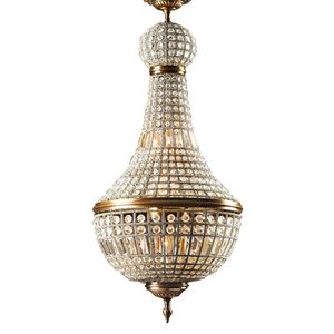 антикварный зал оптовых-классический кулон кристалла огни античной бронзы фойе спальни подвесной светильник подвеска висит светильник для фойе залы виллы