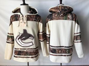 Najwyższa jakość Nowy Vancouver Canucks Old Time Hockey Koszulki Camo Custom Hoodie Pullover Bluzy sportowe Kurtka