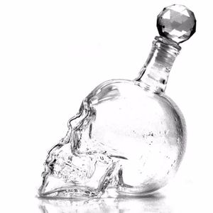 glass vodka оптовых-Творческий хрустальный череп головы стеклянный бутылка виски водки винный бар декантер виски пивная духи чашка прозрачного вина питьевые чашки дома GT151