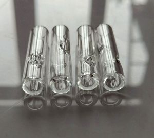 ingrosso mini vetro rotolo-Mini Glass Cigaret Filtro Consigli rotonda della bocca per Dry Herb tabacco greggio Cartine Con il supporto di sigaretta Pipe spessore vetro Pyrex