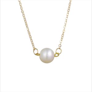 Pearl Pendant Choker Halsband Guld Silver Färg Clavicle Chain för Mode Kvinnor Flickor Söta Smycken Gåvor