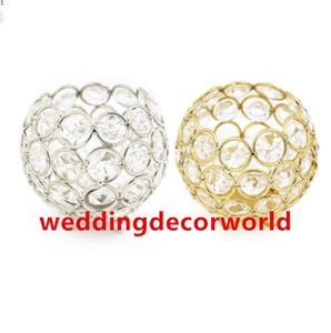 kristal küre şamdan toptan satış-Altın Mumluk Kristal Top Şamdan Fener Şamdan Ev Dekoratif Düğün Yeni Yıl Partisi Decor70