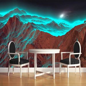 ドロップシップカスタム3D壁紙現代美術壁画山の自然風景写真写真壁紙のための壁紙の装飾