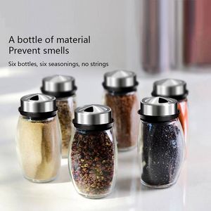 condiment seasoning 7pcs rotating cruet allmall
