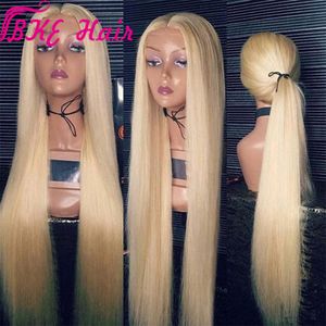 613 Honey Blonde Color Brazilian Straight Lace Front Synthetic Wig inch B Frontal Wigs for Black African Women