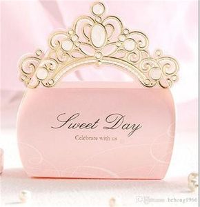 prenses şeker kutuları toptan satış-Prenses Düğün Hediye Paketi Parti Malzemeleri Şekeri Şeker Malzemeleri Çikolata Kağıt Hediyeler Kutuları Yaratıcı Romantik Şeker Kutusu Katlanır Yüksek Kalite WS
