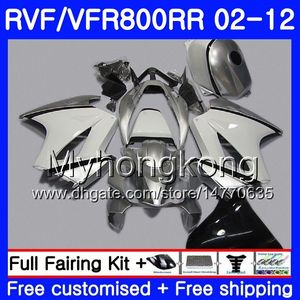 Kit voor HONDA Interceptor VFR800RR HM VFR RR R VFR800 RR Silver White Fairing