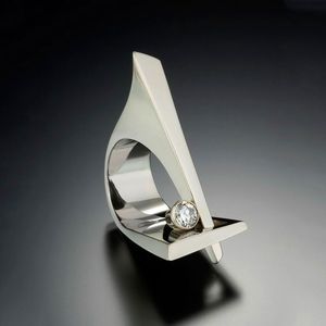 Unika damer liten rund zirkon ring mode geometriska festfinger ringar för kvinnor vintage silver vigselring