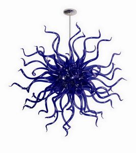 decoração nova iluminação venda por atacado-Chegada nova azul italiano teto Luzes artesanal Excelente Qualidade Quarto decorativa Murano Vidro Chandelier Lamp