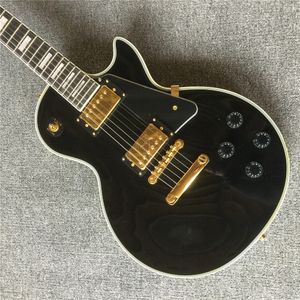 ingrosso produzione di chitarra-Consegna gratuita fabbriche cinesi rendono tutti i tipi di chitarre elettriche personalizzabili chitarre elettriche nere Guitarra
