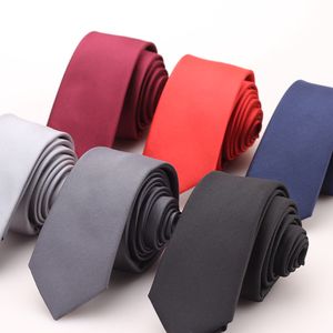 Wysokiej Jakości Mężczyźni Chudy Solid Color Nectie Zwykły Satynowy Krawat Ślubny Neck Krawaty Moda Dla Mężczyzn Cute Krawat Kolory Optionl
