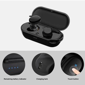 Wholesale cell phone earphones resale online - T2C TWS Wireless Mini Bluetooth Cell Phone Earphones For Smart Mobile Phones Stereo Earbuds Sport Ear Phone With Mic Portable Charging Box