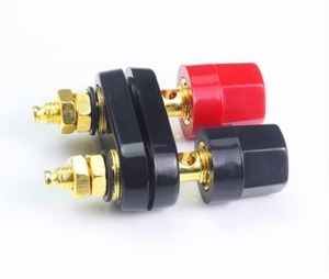 4MM speaker power amplifier two bit red black connection terminal gold plated terminal banana plug socket All copper gold plating