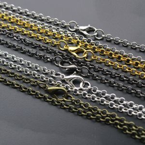 mücevher yapımı için boncuk zinciri toptan satış-10 adet cm Metal Kaybeli Klipsler Bağlantı Kolye Toplu DIY Takı Yapımı Bulguları Için Malzemeleri Küba Boncuklu Zincirler Toptan