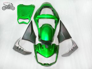 川崎Z1000 Z1000 緑の銀のABSプラスチックオートバイのボディフェアリングキット
