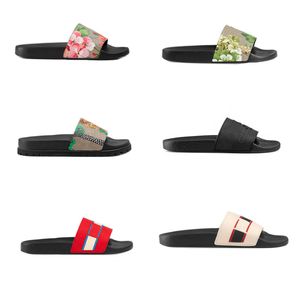 en iyi terlik toptan satış-En İyi kalite Tasarımcı ayakkabı takip kauçuk slayt sandal çizgili bengal kaplan baskı mavi kırmızı Çiçek İnciler Plaj nedensel terlik Kutusu