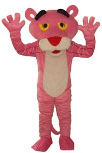 mascotes da pantera venda por atacado-2019 de alta qualidade venda quente pantera cor de rosa traje da mascote dos desenhos animados roupas de fantasia vestido