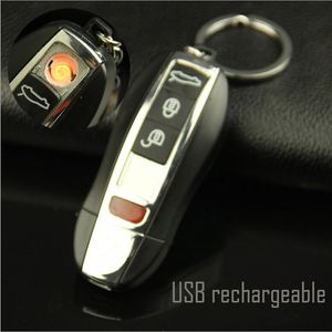 USB rechargeable Electronic Flameless Cigarette Lighter Cigar Rechargeable car Key Ring baoshijie cigar coil lihgter cigerette heater