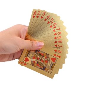 Wholesale free playing cards for sale - Group buy Poker card Gold Silver Foil Dollar Playing Cards Waterproof Luxury Gold Plated Euro Pokers For Gift Collection