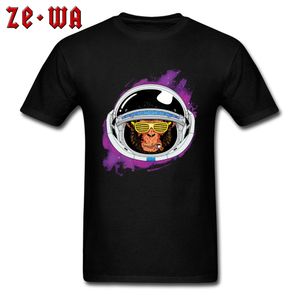 korkak gömlekler toptan satış-Funky Maymun T shirt Erkekler Uzay Goril Tshirt Hipster Içen T Shirt Astronot Tarzı Giysiler Pamuk Üst Siyah Tees Trendy