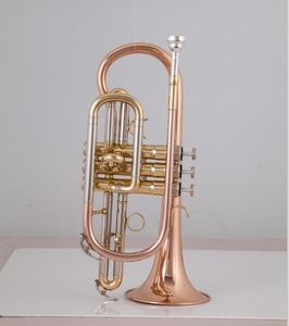 Bach BB Tune Cornet Fosfor Koperplated Trumpet Internationaal Muziekinstrument met draagtashandschoenen Mondstuk