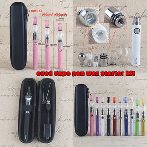 Evod Vape Pen Dab Wax Pen Starter Kit med Mini Carry Case Ego T Dry Herb Vaporizer Tanks MAH Batteri