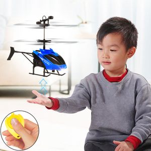 Flying Mini RC Infraed Induction Helicopter Aircraft Flashing Light Toys For Kid Education Toy Baby Toys Games Children