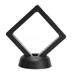 Square 3D Floating Frame Holder Coin Box Jewelry Display Show Case 9X9cm (With Base) Home Decor on Sale