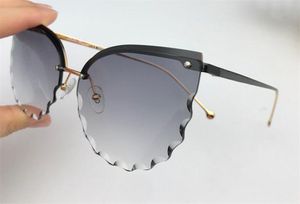 cat. großhandel-Neue Mode Frauen Sonnenbrillen Schneidlinse Charming Cat Eye Frameless Diamant Avantgarde Design Stil Top Qualität UV Schutz