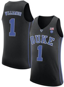 mavi renkli barrett toptan satış-Duke Mavi Şeytanlar Jersey RJ Barrett Basketbol Formaları Erkek Üniversitesi Siyah Beyaz Formalar Toptan