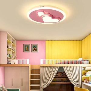 pembe yatak odası tavan aydınlatması toptan satış-Pembe Led Tavan Işık Fikstür Modern Ev Aydınlatma Salon Mutfak Yatak Çocuklar Dekorasyon Lambası Akrilik Metal Luster
