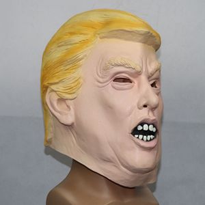 Rolig realistisk latex kändis Donald Trump Mask Halloween Ball Cosplay President Roar Trump Masks Party Costume