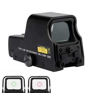 punto brillante al por mayor-Tactical x22mm Reflejo holográfico Holografía Dot Vista de vista Ámbito de caza al aire libre Riflescope Brillo Ajustable Negro