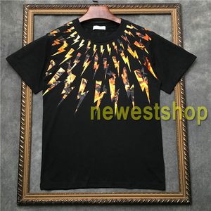 женщины воротник футболка оптовых-Летние высококачественные футболки Mens бренд воротник пламя геометрии печатания футболки женские дизайнерские CamiSetas T рубашки Unsex хлопковая тройник