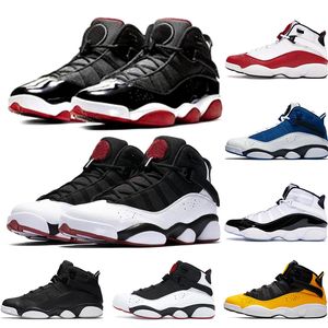 Mode Six Ringen Mannen Basketbal Schoenen Bred Concord Matte Silver Taxi White University Red Mens Trainers Sport Sneakers Maat