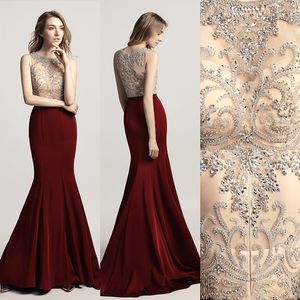 2020 Tanie lśniące frezowanie Rhinestone Bors Długie Syrenki Prom Dresses z Bow Sashes Satin Evening Party Suknie w magazynie LX414