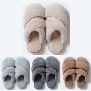 2021 Non Brand Winter Slipper for women men fur Sandals Triple Pink Indoor Home Shoes Keep Warm Rubber Flat Sandal Style