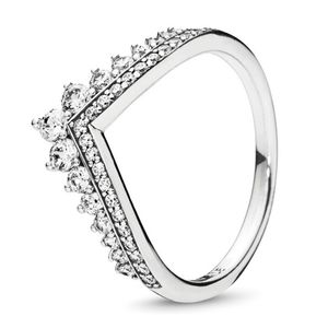 Fit Pandora Princess Wish Ring Bracelet Authentic Sterling Silver Pendant Charms European Rings DIY Style Jewelry