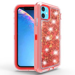 Wholesale running robot for sale - Group buy For iphone pro max pro max plus Transparent Clear Robot Liquid quicksand Case Glitter Running Dynamic Phone Case