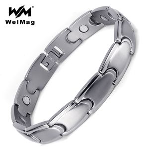 Other Bracelets WelMag Healthy Magnetic Bangles For Men Women Trendy Titanium Bio Energy Magnetotherapy Charm Jewelry OTB