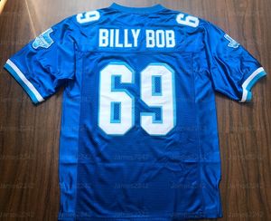 billy bob toptan satış-Billy Bob Varsity Erkekler Film Futbol Forması Tüm Dikişli Mavi S XL Yüksek Kalite Ücretsiz Kargo