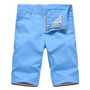 Wholesale men beach bermuda slim shorts resale online - Men s Shorts WOQN Men Summer Casual Fashion Cotton Slim Masculina Beach Bermuda Trousers Knee Length