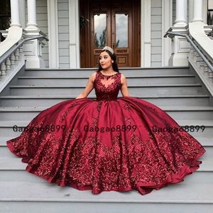 Wholesale elegant vintage quinceanera dresses resale online - 2020 Red Lace Appliqued ball gown Quinceanera Dresses Sweet Quinceanera Gowns elegant vintage Special Occasion Dresses