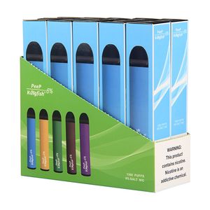 tek kullanımlık e nargile sigara toptan satış-1300 Puffs Tek Kullanımlık Vape Pen Ön Dolgulu E Sigara mAh Pil ML Nargile Kartuşları Taşınabilir Pods Cihazı Peep VS Puf Plus Akış Xtra