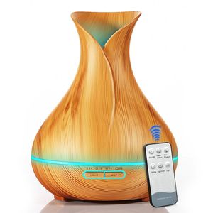 best sale ml Aroma Essential Oil Diffuser Ultrasonic Air Humidifier with Wood Grain Color Changing LED Lights for Office Home