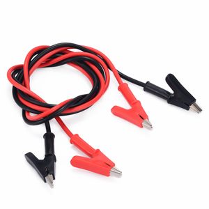câble jumelé achat en gros de 50 paires noir rouge M pince crocodile haute qualité isolé câble de sonde de test électrique pour multimètre