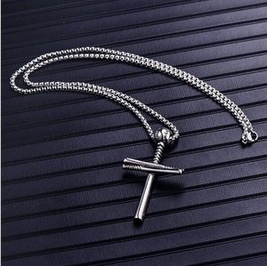 Wholesale crucifix pendant resale online - Mens Stainless Steel Cross Pendant Necklaces Men s Religion Faith crucifix Charm Titanium steel chain For women Fashion Jewelry Gift