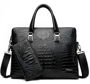 Designer pu leather briefcases business laptop bag for men high quality luxury designer men handbag buy one get two send free purse